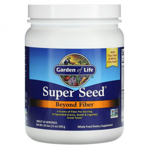 Garden of Life, Super Seed, больше чем клетчатка, 600 г (1 фунт 5 унций)