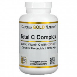 California Gold Nutrition, Total C Complex, 500 мг, 240 растительных капсул