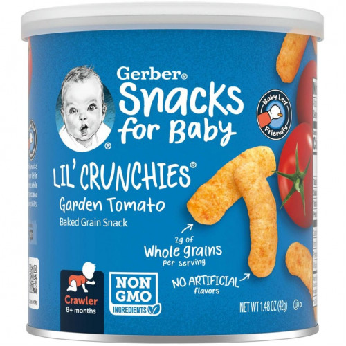 Gerber, Lil' Crunchies, для малышей от 8 месяцев, со вкусом томатов, 42 г (1,48 унции)