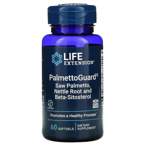 Life Extension, PalmettoGuard, сереноя и корень крапивы с бета-ситостеролом, 60 капсул