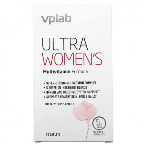 Vplab, Ultra Women’s, мультивитамины для женщин, 90 капсул