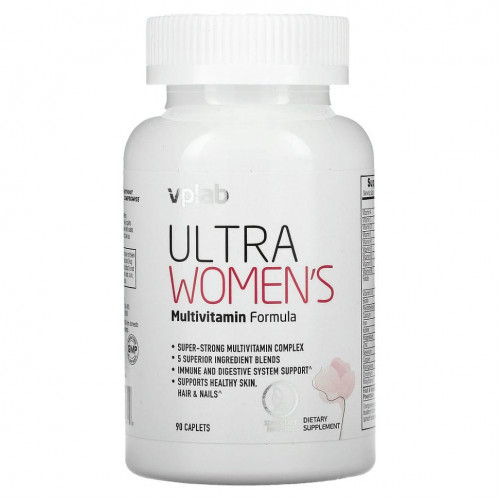 Vplab, Ultra Women’s, мультивитамины для женщин, 90 капсул