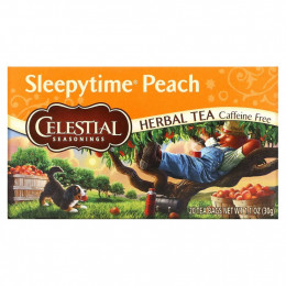 Celestial Seasonings, Sleepytime, травяной чай, без кофеина, персик, 20 чайных пакетиков, 29 г (1,0 унция)