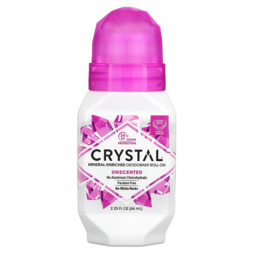 Crystal Body Deodorant, минеральный шариковый дезодорант, без запаха, 66 мл (2,25 жидк. унции)