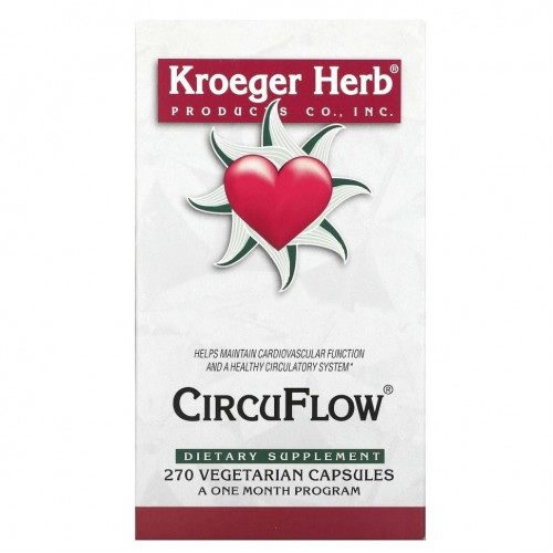 Kroeger Herb Co, CircuFlow, 270 вегетарианских капсул