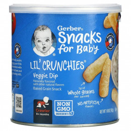 Gerber, Lil' Crunchies, для малышей от 8 месяцев, овощной соус, 42 г (1,48 унции)