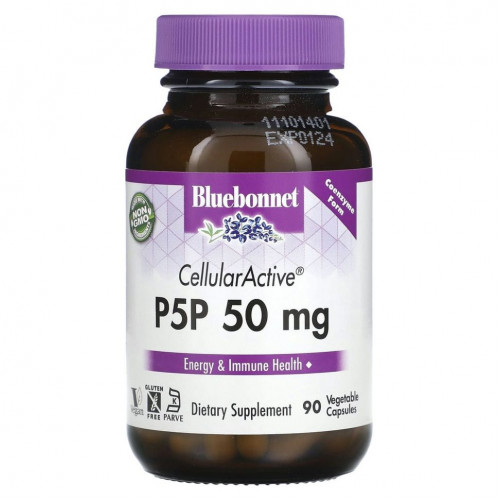 Bluebonnet Nutrition, P-5-P, 50 мг, 90 растительных капсул