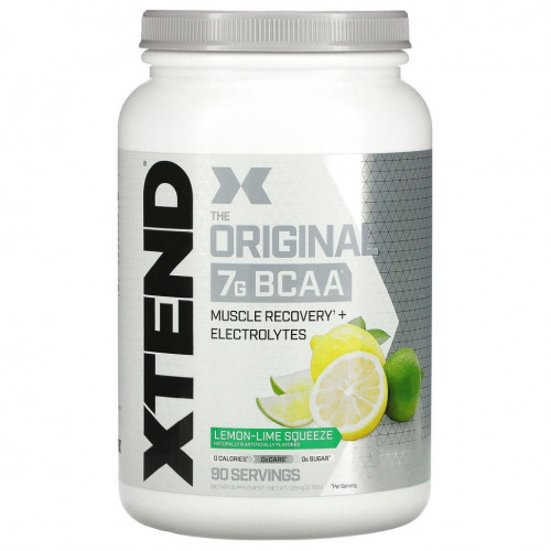 Xtend, The Original, 7 г аминокислот с разветвленными цепями, со вкусом лимона и лайма, 1,26 кг (2,78 фунта)