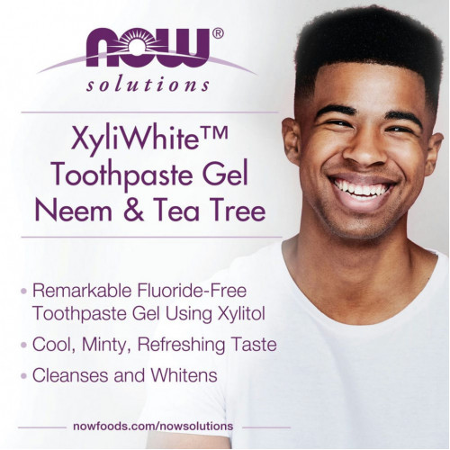 NOW Foods, Solutions, XyliWhite, зубная гель-паста, ним и чайное дерево, мята, 181 г (6,4 унции)