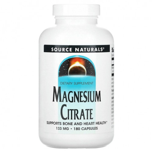 Source Naturals, цитрат магния, 133 мг, 180 капсул