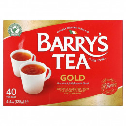 Barry's Tea, Золотая смесь, 40 чайных пакетиков, 125 г (4,4 унции)