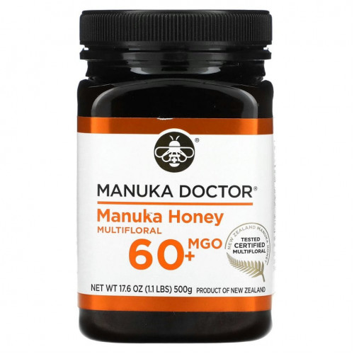 Manuka Doctor, мед манука из разнотравья, MGO 60+, 500 г (17,6 унции)