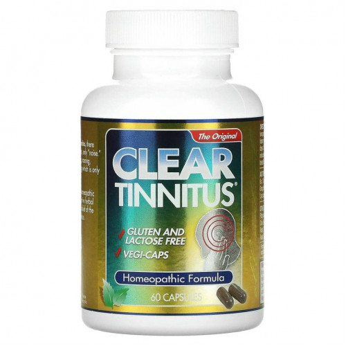 Clear Products, Clear Tinnitus, средство от звона в ушах, 60 капсул