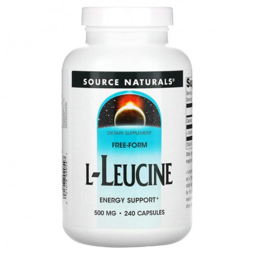 Source Naturals, L-лейцин, 500 мг, 240 капсул