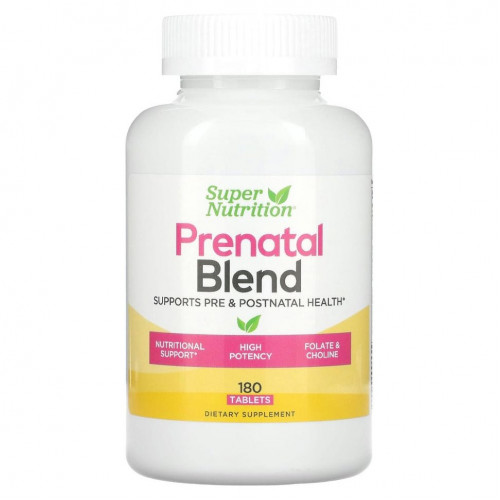 Super Nutrition, Смесь PreNatal, 180 таблеток