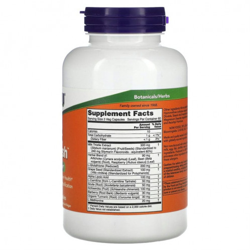 NOW Foods, Liver Refresh, 180 растительных капсул