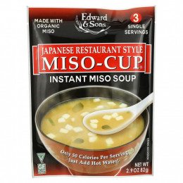 Edward & Sons, Edward & Sons, Miso-Cup, Japanese Restaurant Style, 3 Individual Servings