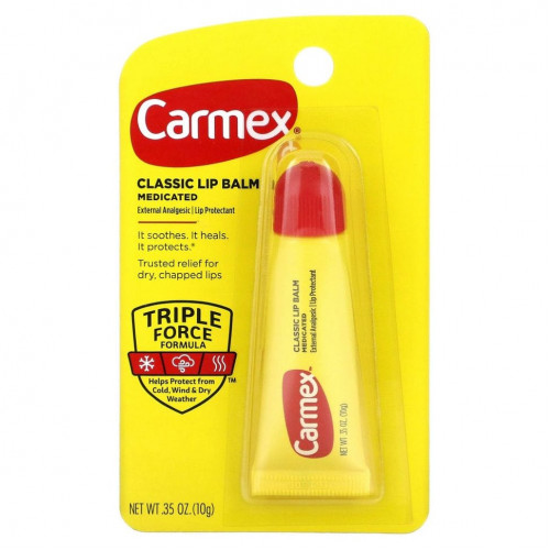 Carmex, Классический бальзам для губ, лечебный, 10 г (0,35 унции)