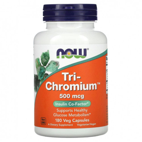 NOW Foods, Tri-Chromium, 500 мкг, 180 капсул