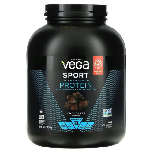 Vega, Sport Protein, протеин, шоколад, 1,8 кг (4 фунта [5,9 унции])