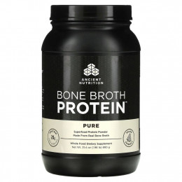 Dr. Axe / Ancient Nutrition, Bone Broth Protein, чистый белок, 890 г (1,96 фунта)