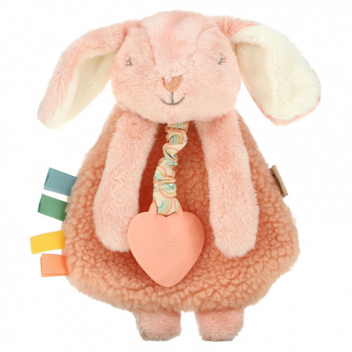 itzy ritzy, Itzy Lovey, Plush Lovey With силиконовый прорезыватель, для детей от 0 месяцев, Ana The Bunny, 1 прорезыватель для зубов