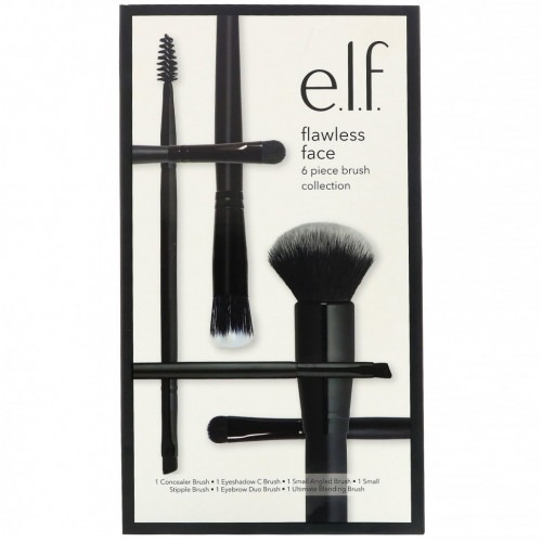 E.L.F., Flawless Face, набор из 6 кистей для макияжа