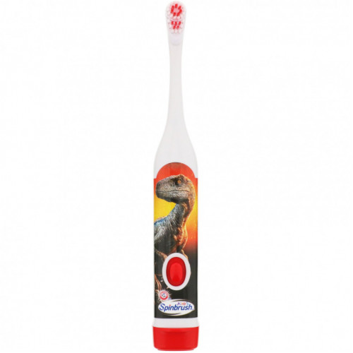 Arm & Hammer, Kid's Spinbrush, «Мир Юрского периода», мягкая, 1 зубная щетка на батарейках