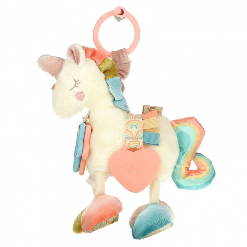 itzy ritzy, Link & Love, Activity Plush с силиконовым прорезывателем, для детей от 0 месяцев, Unicorn, 1 прорезыватель