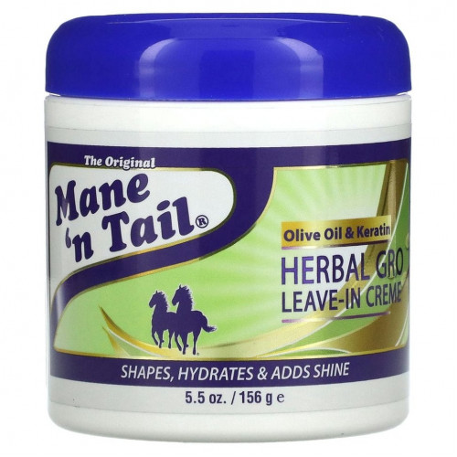 Mane 'n Tail, Herbal Gro, Несмываемый крем для волос, 5,5 унций (156 г)