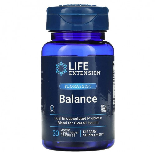 Life Extension, FLORASSIST Balance, 30 жидких вегетарианских капсул