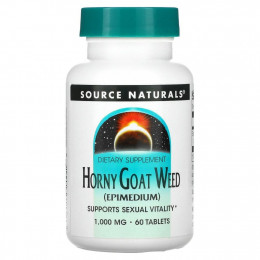 Source Naturals, экстракт горянки, 1000 мг, 60 таблеток