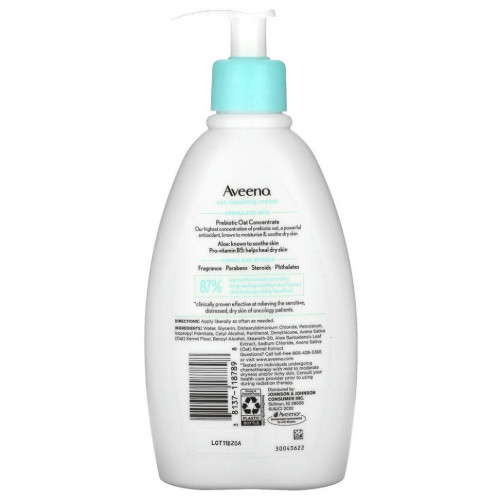 Aveeno, Restorative Skin Therapy, восстанавливающий крем с овсом, 340 г (12 унций)