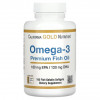 California Gold Nutrition, омега-3, рыбий жир премиального качества, 180 мг ЭПК / 120 мг ДГК, 100 капсул из рыбьего желатина