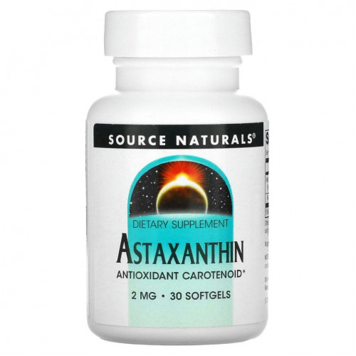 Source Naturals, Астаксантин, 2 мг, 30 капсул