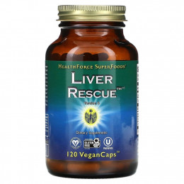 HealthForce Superfoods, Liver Rescue, препарат для печени, версия 6, 120 веганских капсул VeganCaps