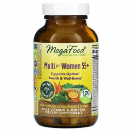 MegaFood, Multi for Women 55+, комплекс витаминов и микроэлементов для женщин старше 55 лет, 120 таблеток