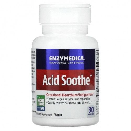 Enzymedica, Acid Soothe, 30 капсул