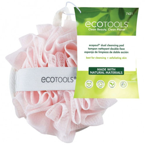 EcoTools, Двойная чистящая подушка от EcoPouf, 1 подушка