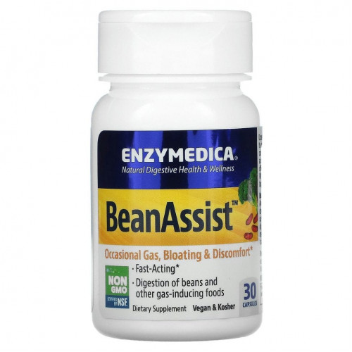 Enzymedica, BeanAssist, 30 капсул