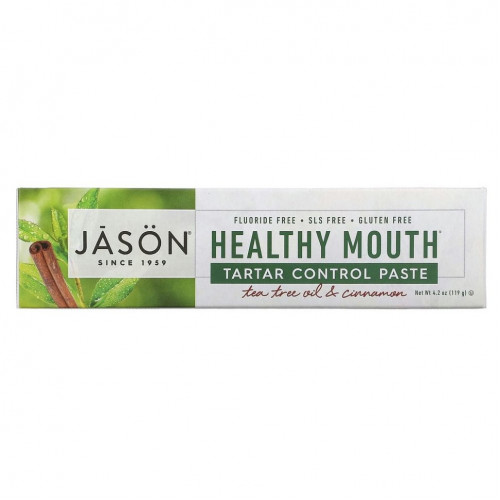 Jason Natural, Healthy Mouth, зубная паста для профилактики зубного камня, с маслом чайного дерева и корицей, 119 г (4,2 унции)