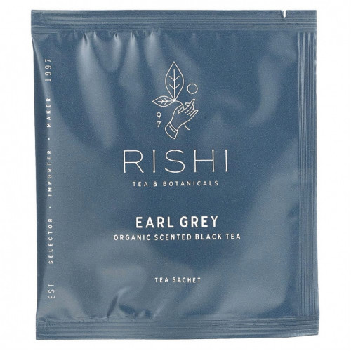 Rishi Tea, «Earl Grey», органический ароматизированный черный чай, 15 пакетиков, 45 г (1,58 унции)