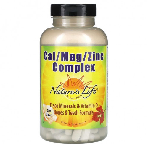 Nature's Life, Комплекс Cal / Mag / Zinc, 250 таблеток