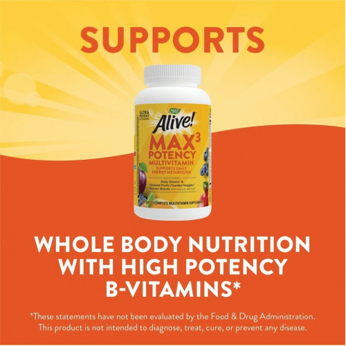 Nature's Way, Alive! Max3 Potency, мультивитамины, 180 таблеток