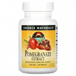 Source Naturals, экстракт граната, 500 мг, 60 таблеток