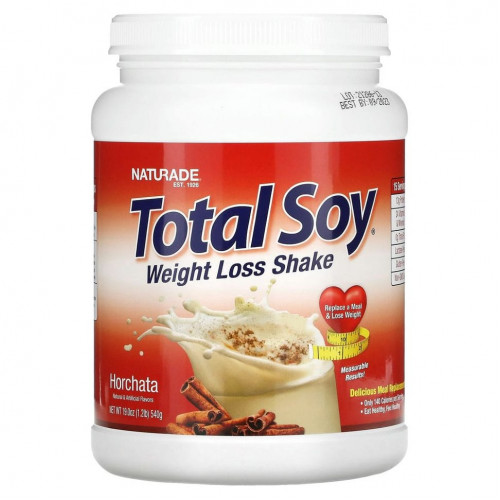 Naturade, Total Soy, коктейль для похудения, орчата, 540 г (1,2 фута)