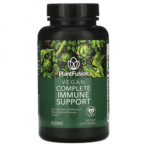 PlantFusion, Vegan Complete Immune Support, 60 Vegan Lozenges