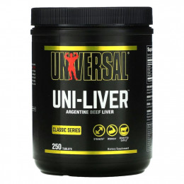 Universal Nutrition, Classic Series, Uni-Liver, аргентинская говяжья печень, 250 таблеток