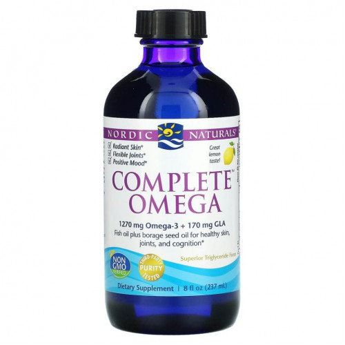 Nordic Naturals, Complete Omega, с лимонным вкусом, 237 мл (8 жидк. унций)