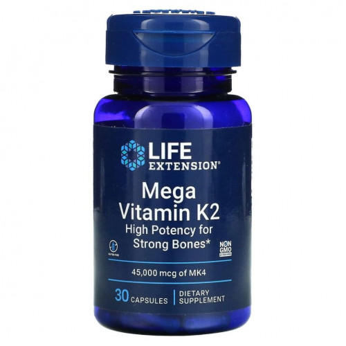 Life Extension, Mega Vitamin K2, 30 капсул